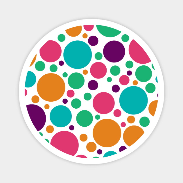 Rainbow Polka Dot Magnet by KindlyHarlot